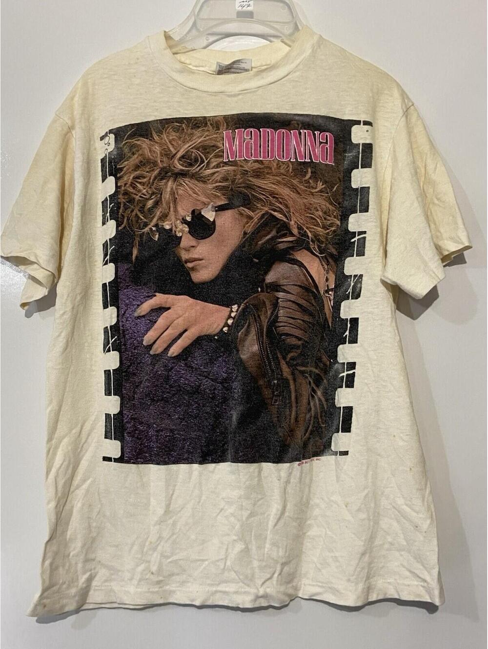 Unisex HANES Vintage Madonna 1985 The Virgin Tour Single Stitch Shirt Sz M